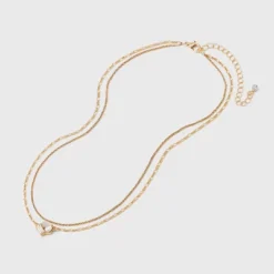 Glass Opal Pendant Multi-Strand Chain Necklace - A New Day™ Gold: Figaro Boxed Style, Lobster Claw Clasp, 16-19 Inch Length 7 Glass Opal Pendant Multi-Strand Chain Necklace - A New Day™ Gold: Figaro Boxed Style, Lobster Claw Clasp, 16-19 Inch Length -A New Day™ GUEST 001faaf4 7398 41fd 82b4 259c791a7b35