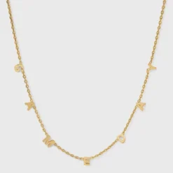 14K Gold Dipped "Game Day" Initial Station Necklace - A New Day™ Gold 9 14K Gold Dipped "Game Day" Initial Station Necklace - A New Day™ Gold -A New Day™ GUEST 012bed19 1b4a 4d15 bb81 c28c11eb66bc