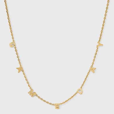 14K Gold Dipped "Game Day" Initial Station Necklace - A New Day™ Gold 6 14K Gold Dipped "Game Day" Initial Station Necklace - A New Day™ Gold - Image 4