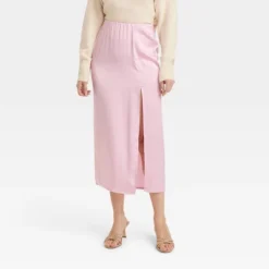 Women's Satin Slip Skirt - A New Day™ Light Pink -A New Day™ GUEST 013304a8 9b52 400c 8b49 44a419145ab3