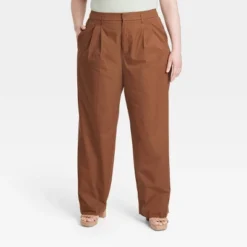 Women's High-Rise Pleat Front Straight Chino Pants - A New Day™ -A New Day™ GUEST 03cbe558 ca7a 491f b3c4 c78695e58d4c