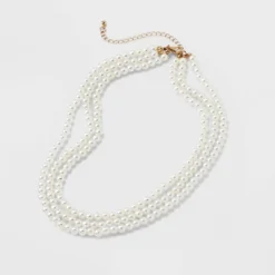 Pearl Multi-Strand Necklace Set 3pc - A New Day™ White -A New Day™ GUEST 0522f35c eb16 49af bf2e 2a022750cbd8