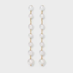 Linear Pearl Dangle Earrings - A New Day™ Pearl -A New Day™ GUEST 08215146 a53b 4fa8 8601 eb584e1470fd