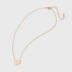 Heart Pendant Necklace - A New Day™ Gold: Nickel-Free Metal, Lobster Claw Clasp, 16" Length -A New Day™ GUEST 088aab91 7c30 4193 bdc9 e2174da62806