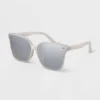 Women's Plastic Shield Sunglasses - A New Day™ White -A New Day™ GUEST 0d4fdbdb 64e6 4599 afee 99431940605d