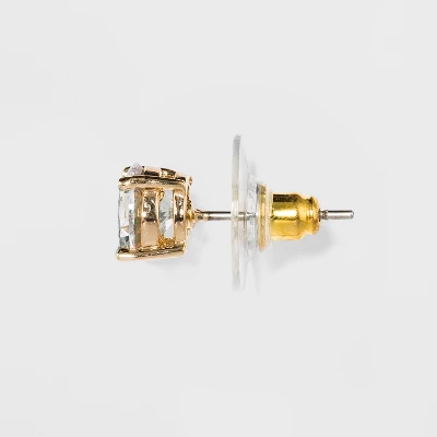 Crystal Round Stud Earring Set 3pc - A New Day™ Gold: Nickel-Free Metal, Post Closure 3 Crystal Round Stud Earring Set 3pc - A New Day™ Gold: Nickel-Free Metal, Post Closure