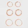 Endless Hoop Rose Gold Over Sterling Silver Small Three Earring Set 3pc- A New Day™ Rose Gold -A New Day™ GUEST 0e41d52d 1a54 4608 b153 858341e61a31