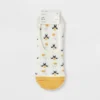 Women's Bee 3pk Liner Socks - A New Day™ Ivory/Gold/Heather Gray 4-10: Cotton Blend, Seamless Toe, Hidden Gel Heel Grip -A New Day™ GUEST 1002b5f6 3054 4bd2 9dc7 42b6163f9722