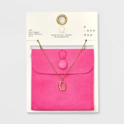 Gold Dipped Cubic Zirconia Initial Pendant Necklace - A New Day™ Gold -A New Day™ GUEST 14eb3249 0d04 4873 a279 23ec020b20b4