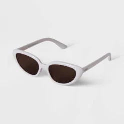 Women's Plastic Round Cateye Sunglasses - A New Day™