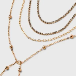 Ball Chain Y-Line Necklace Set 4pc - A New Day™ Gold -A New Day™ GUEST 16048d77 c4be 4cb0 8616 6fc685f47a0f