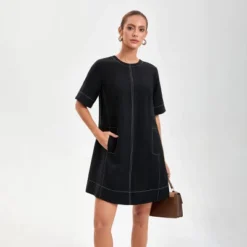 Women's Short Sleeve Swing Mini A-Line Dress - A New Day™ Black 8 Women's Short Sleeve Swing Mini A-Line Dress - A New Day™ Black -A New Day™ GUEST 19695f59 8146 41ca 9270 273c86e23e02
