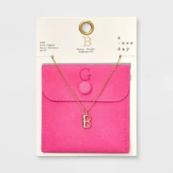 Gold Dipped Cubic Zirconia Initial Pendant Necklace - A New Day™ Gold -A New Day™ GUEST 19e852ee 9c39 442b 9d74 d63909e68af1