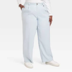 Women's High-Rise Relaxed Fit Full Length Baggy Wide Leg Trousers - A New Day™ -A New Day™ GUEST 1b1aae09 6ab7 4eee b0d6 c6af1b6b9c79