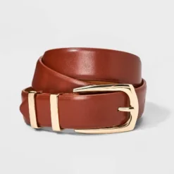Women's Double Buckle Belt - A New Day™ Cognac -A New Day™ GUEST 1c88cee4 56f1 45af aa75 2b04637fadf6