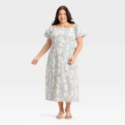 Women's Puff Short Sleeve Maxi Dress - A New Day™ -A New Day™ GUEST 1db724aa 1af0 47be 9b1a c782712210f7