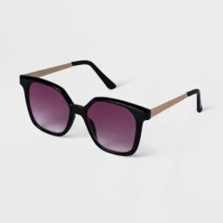 Women's Plastic And Metal Square Sunglasses - A New Day™