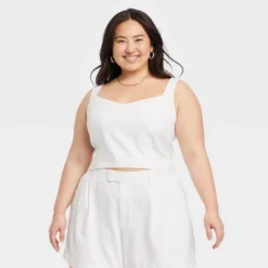 Women's Linen Slim Fit Tank Top - A New Day -A New Day™ GUEST 204c31be 5c8f 48e7 bef6 89643a59a31e
