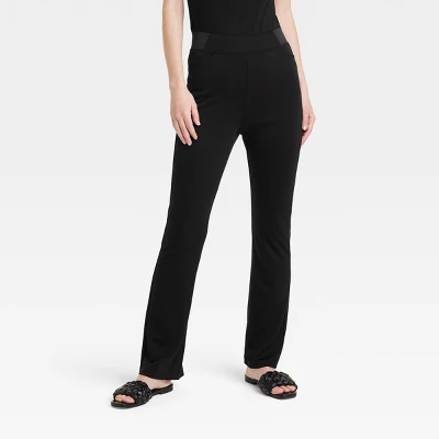 Women's High Waisted Ponte Flare Leggings With Pockets - A New Day™ Black 5 Women's High Waisted Ponte Flare Leggings With Pockets - A New Day™ Black - Image 3