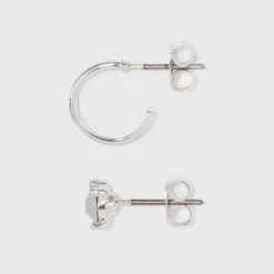 Zinc Stud Earring Set 8pc- A New Day™ Silver
