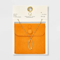 Gold Dipped Scattered Cubic Zirconia Initial Pendant Necklace - A New Day™ Gold -A New Day™ GUEST 245a0de4 7fa4 44c1 ad9a 54c5708016df