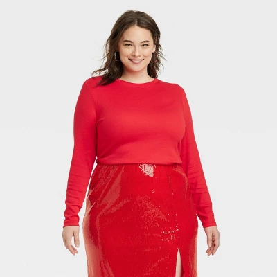 Women's Slim Fit Long Sleeve Ribbed Crewneck T-Shirt - A New Day™ 6 Women's Slim Fit Long Sleeve Ribbed Crewneck T-Shirt - A New Day™ - Image 4