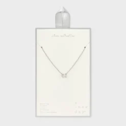 Sterling Silver Prong Set Oval Cubic Zirconia Necklace - A New Day™ Silver: Polished Cable Chain, Spring Ring Clasp -A New Day™ GUEST 2a439efe aa71 40fb 8769 322abfd6d81e