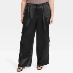 Women's High-Rise Satin Cargo Pants - A New Day™ -A New Day™ GUEST 2af35e5e 2fc1 4ac2 bbd6 7aecf0db0021