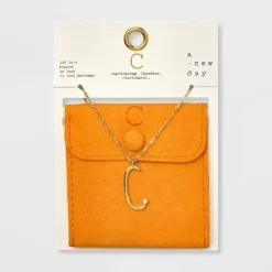Gold Dipped Scattered Cubic Zirconia Initial Pendant Necklace - A New Day™ Gold -A New Day™ GUEST 2de07d64 dfee 40c1 b81a 716d0bd94a44