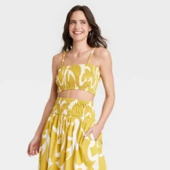 Women's Slim Fit Smocked Tiny Top - A New Day™ -A New Day™ GUEST 2e38e649 e065 4110 a5b7 bcfe2345c37d