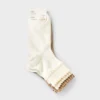 Women's Double Scalloped Edge 3pk Ankle Socks - A New Day™ Ivory/Tan/Black 4-10 -A New Day™ GUEST 2e6b44e3 fbe5 47c9 9304 5380da8dabf8