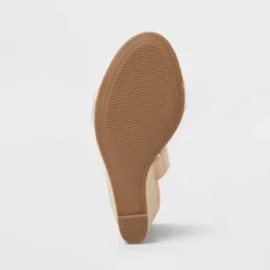 Women's Ansel Double Band Open Toe Wedge Heels With Memory Foam Insole - A New Day™ Tan -A New Day™ GUEST 302c7b0a 19f8 4269 a0e9 2c3349fe5446