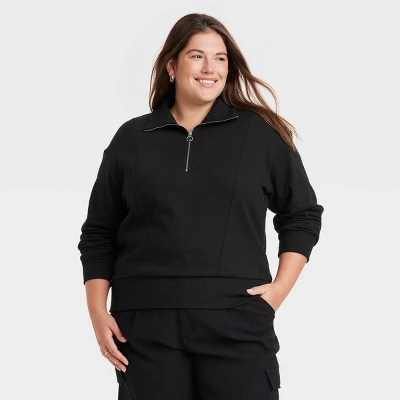 Women's Quarter Zip Sweatshirt - A New Day™ 5 Women's Quarter Zip Sweatshirt - A New Day™ - Image 3