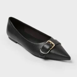 Women’s Valentina Pointed Toe Buckle Ballet Flats With Memory Foam Insole – A New Day™ Black -A New Day™ GUEST 3120547d f380 4dd8 a0c4 5059bd04690d