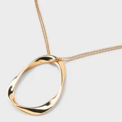 Oval Pendant Necklace - A New Day™ Gold: Lobster Claw Clasp, 32" Length, Zinc Material, Includes 3" Extender -A New Day™ GUEST 31751292 5272 43d9 8635 02eb2c1e949b