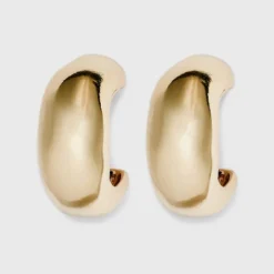 Puffy Hoop Earrings - A New Day™ Gold: Nickel-Free Metal, Zinc, Post Closure, 1.14" Length, 0.78 Oz Weight -A New Day™ GUEST 3396357e 01e5 4f09 8803 90a51a1f5fcf