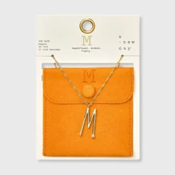 Gold Dipped Scattered Cubic Zirconia Initial Pendant Necklace - A New Day™ Gold -A New Day™ GUEST 354e8d21 5b88 483b be77 9939f9b65c7d