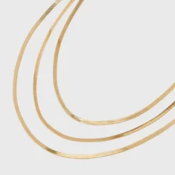 Herringbone Multi-Strand Necklace - A New Day™ Gold: Nickel-Free Metal, Lobster Claw Clasp, 20" Length -A New Day™ GUEST 3580a3cd 7c3b 434b b498 5ba2cd79c475