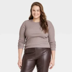 Women's Long Sleeve Slim Fit Crewneck T-Shirt - A New Day™ -A New Day™ GUEST 362d8c8c d137 458a 9b62 e01367367257