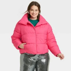 Women's Short Relaxed Puffer Jacket - A New Day™ -A New Day™ GUEST 3972a600 6be7 4061 afc1 8790d3c8f178