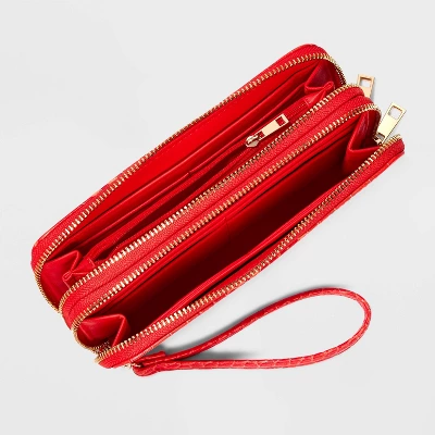 Double Zip Wallet - A New Day™ Red 4 Double Zip Wallet - A New Day™ Red - Image 2