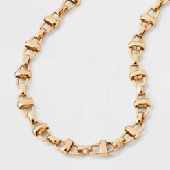 Bar Chain Necklace - A New Day™ Gold: Lobster Claw Clasp, 16" Length, 3" Extender, Iron Material, Metallic Finish -A New Day™ GUEST 42300a67 9f8c 43a8 879c e2a7de69e565