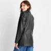 Women's Relaxed Fit Faux Leather Blazer - A New Day™