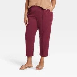 Women's High-Rise Regular Fit Tapered Ankle Knit Pants - A New Day™ -A New Day™ GUEST 45201eb4 1dc8 40a6 9257 448aac94cf09