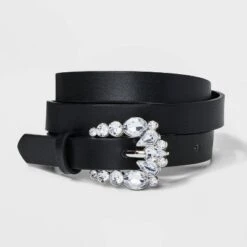 Women's Gemstone Skinny Belt - A New Day™ Black -A New Day™ GUEST 4620faaa eaa1 4692 a5f3 106d2b976230