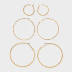 Classic Thin Hoop Earring Set 3pc - A New Day™ Gold -A New Day™ GUEST 462c7db0 7d99 49dc be0d fae26fd7d03d