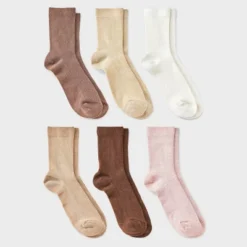 Women's Shimmer And Solid Fine Ribbed 6pk Crew Socks - A New Day™ 4-10 8 Women's Shimmer And Solid Fine Ribbed 6pk Crew Socks - A New Day™ 4-10 -A New Day™ GUEST 46ca4851 0113 49bb 9134 df56bb96b30b