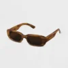 Women's Narrow Plastic Rectangle Sunglasses - A New Day™ Beige -A New Day™ GUEST 4a476d49 2134 4ccc 9480 6fa906889b71
