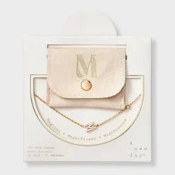 14K Gold Dipped Cubic Zirconia Initial Necklace - A New Day™ -A New Day™ GUEST 4b64fa5a c0df 40e3 9291 0028bff674c9
