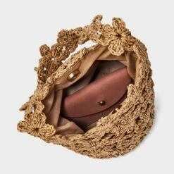 Straw Mini Floral Bucket Bag - A New Day™ Beige: Woven Paper Straw, Magnetic Closure, Structured Design -A New Day™ GUEST 4e9dbf19 1802 45a9 923a 0c4ba45a5ddf